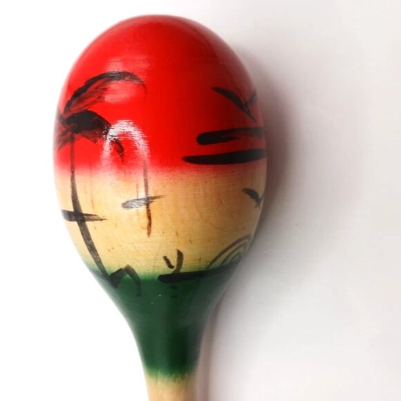 Maraca Vintage Mexican Percussion Wood Instrument Hand Rumba Shaker - Picture 5 of 6